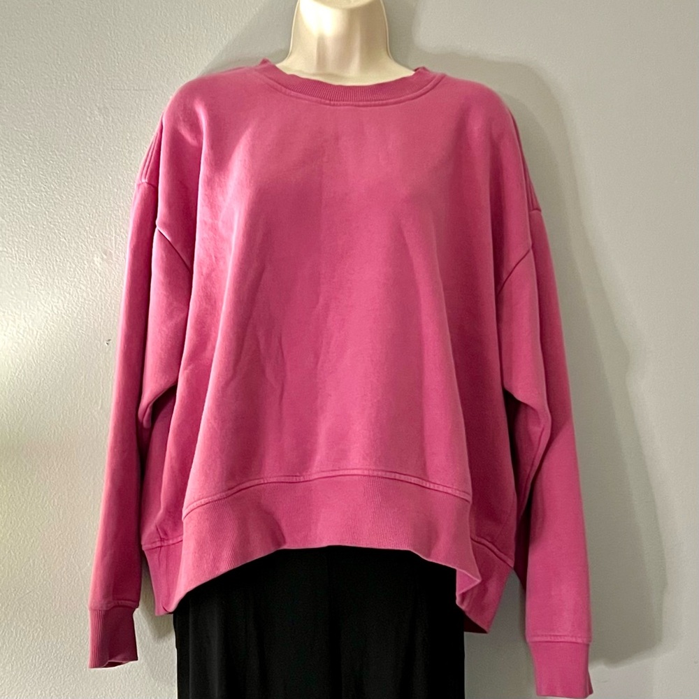 Zella Cloud Fleece Sweatshirt in Pink Violet